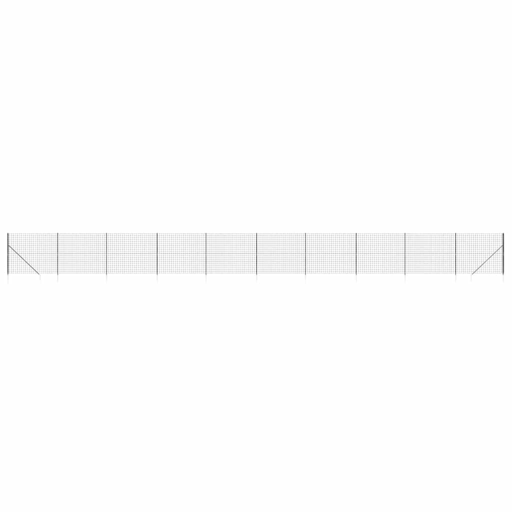 Recinzione Metallica con Picchetti Ancoraggio Antracite 1,4x25m