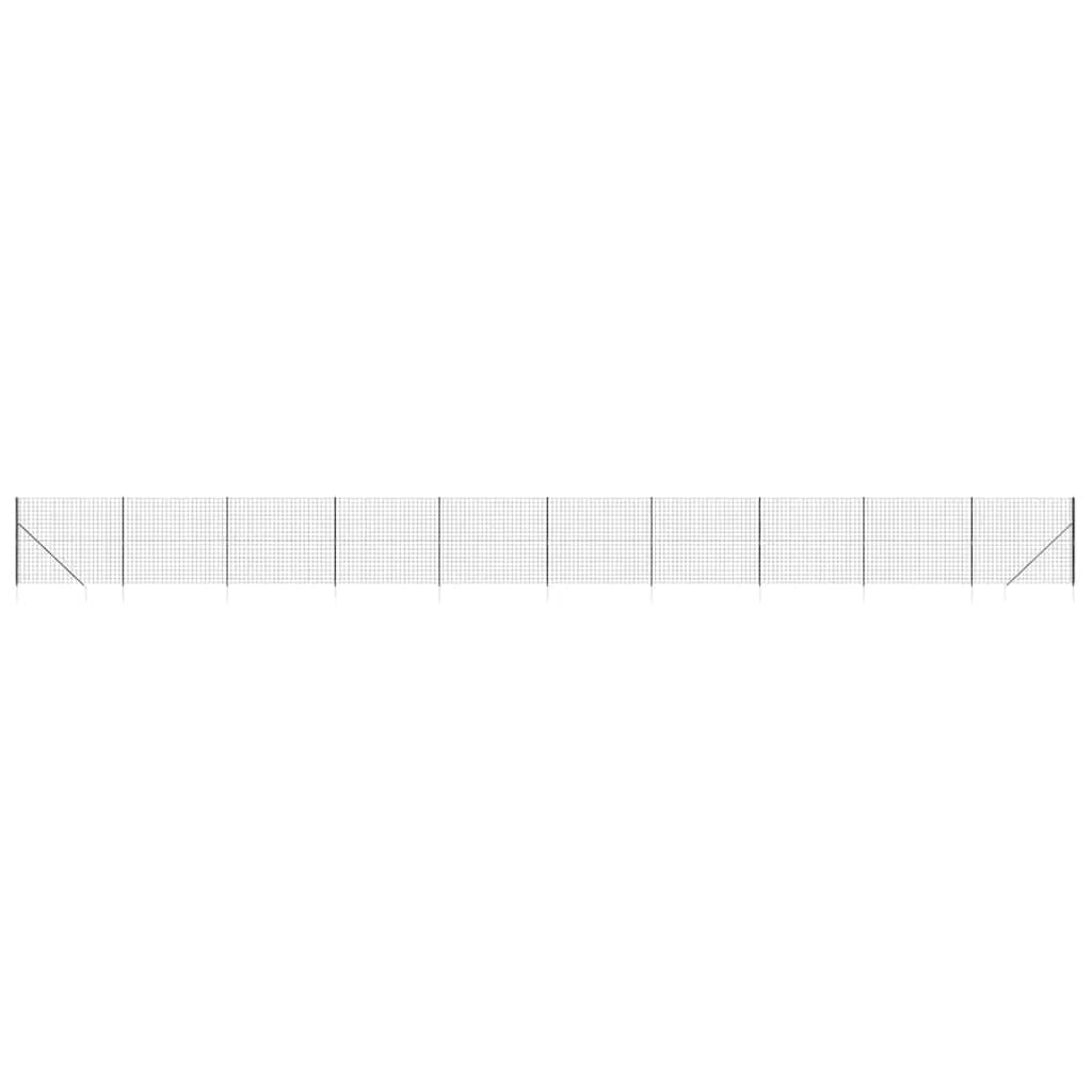 Recinzione Metallica con Picchetti Ancoraggio Antracite 1,6x25m
