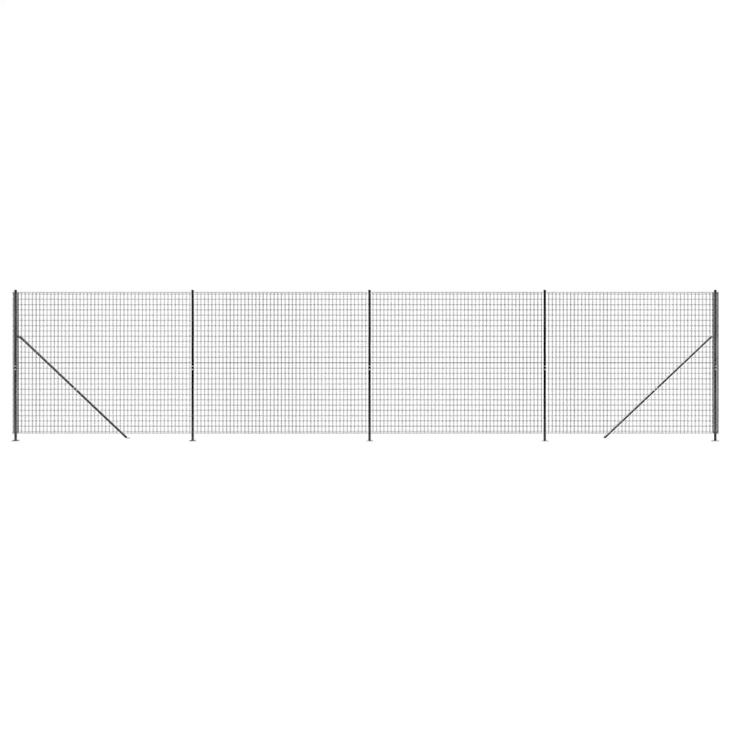 Recinzione Metallica con Flangia Antracite 2x10 m