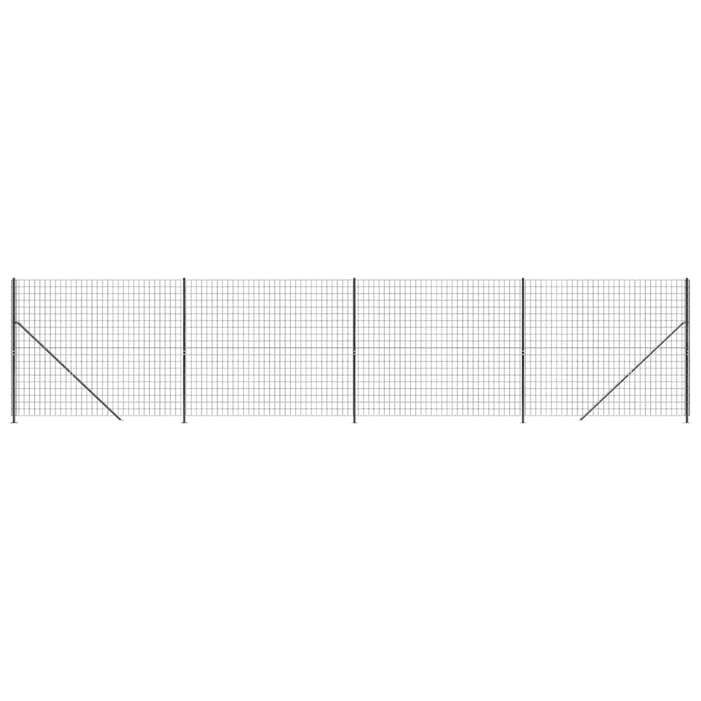 Recinzione Metallica con Flangia Antracite 1,8x10 m