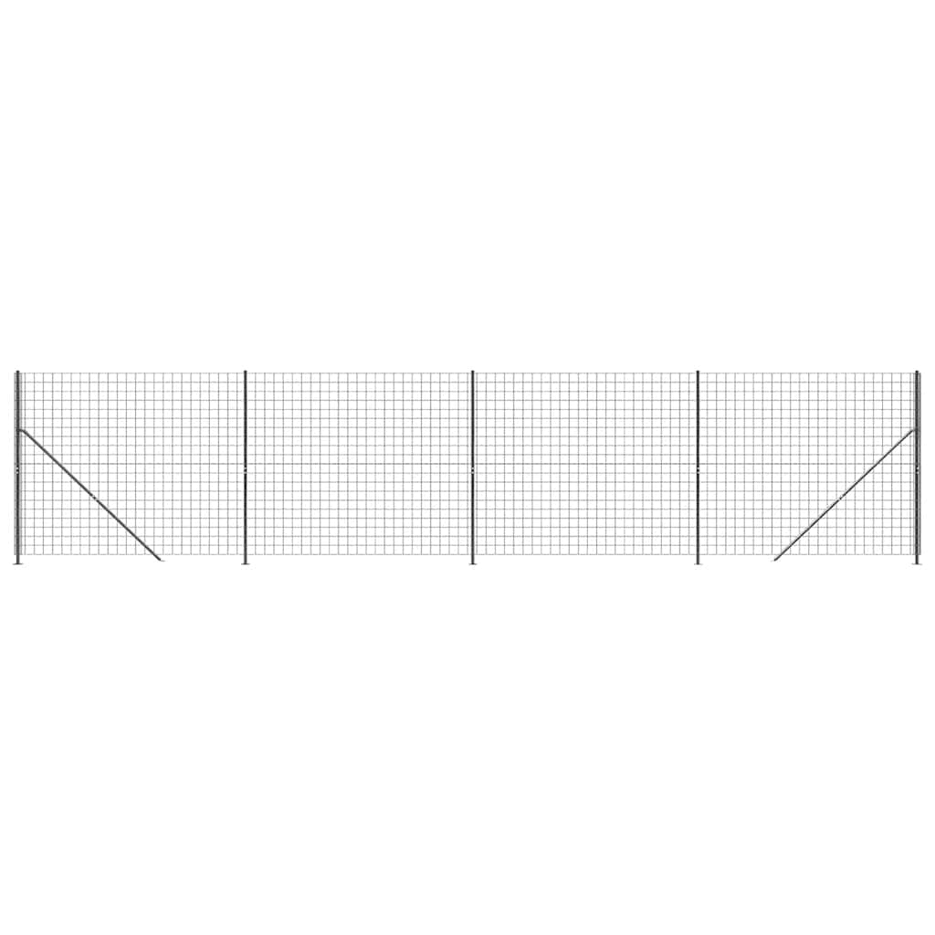 Recinzione Metallica con Flangia Antracite 1,4x10 m