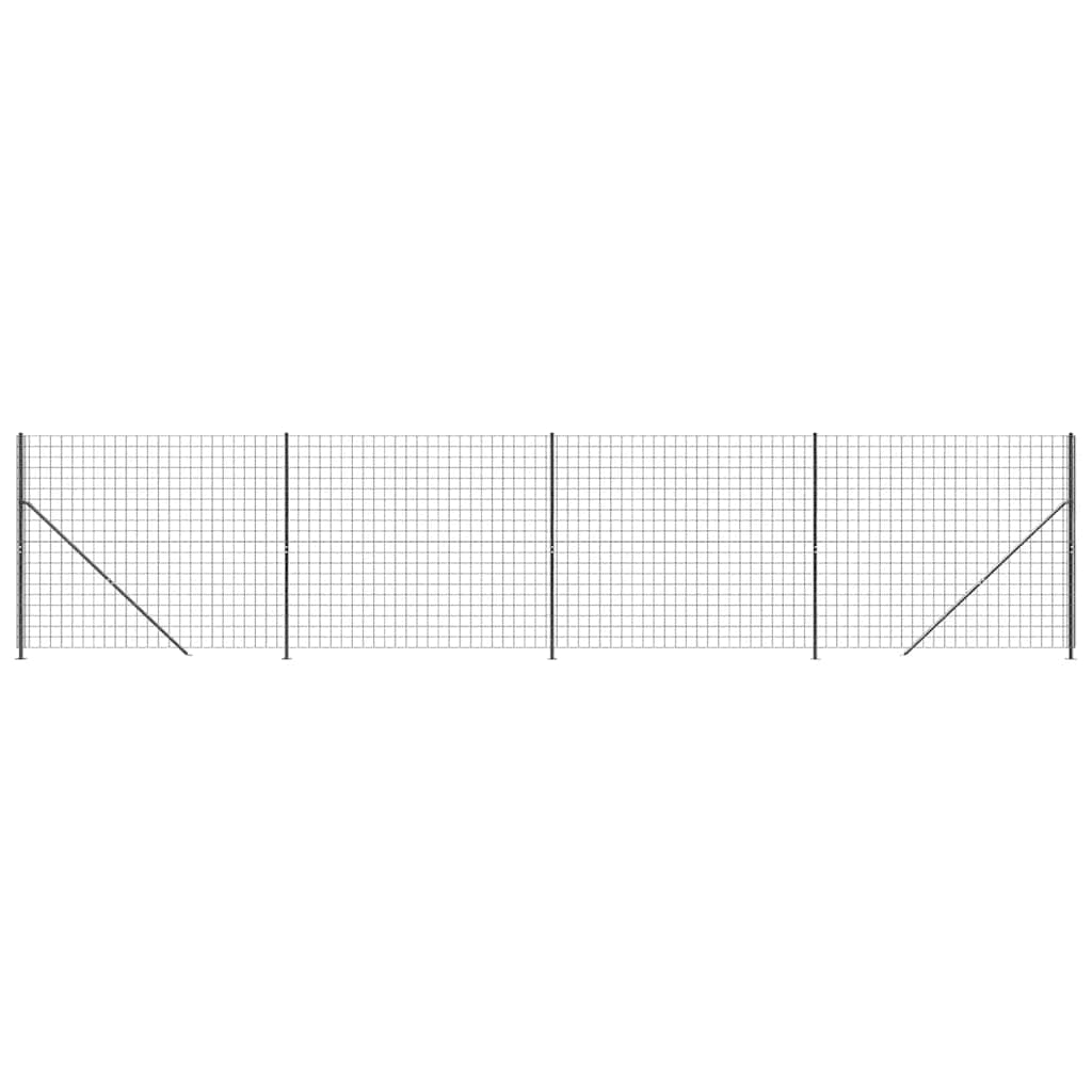 Recinzione Metallica con Flangia Antracite 2x10 m