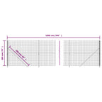 Recinzione Metallica con Flangia Antracite 2x10 m