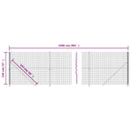 Recinzione Metallica con Flangia Antracite 1,4x25 m