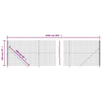 Recinzione Metallica con Flangia Antracite 2x25 m