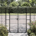 Cancello da Giardino Nero in Ferro Battuto 121x8x150 cm