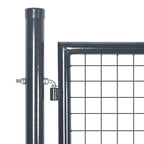 Cancello da Giardino in Rete Antracite 300x125 cm in Acciaio Zincato
