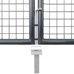 Cancello da Giardino in Rete Antracite 300x125 cm in Acciaio Zincato