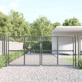 Cancello da Giardino in Rete Antracite 300x125 cm in Acciaio Zincato
