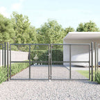 Cancello da Giardino in Rete Antracite 300x125 cm in Acciaio Zincato