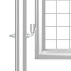 Cancello da Giardino in Rete Argento 300x125 cm Acciaio Zincato