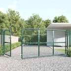 Cancello da Giardino in Rete Verde 350x125 cm Acciaio Zincato