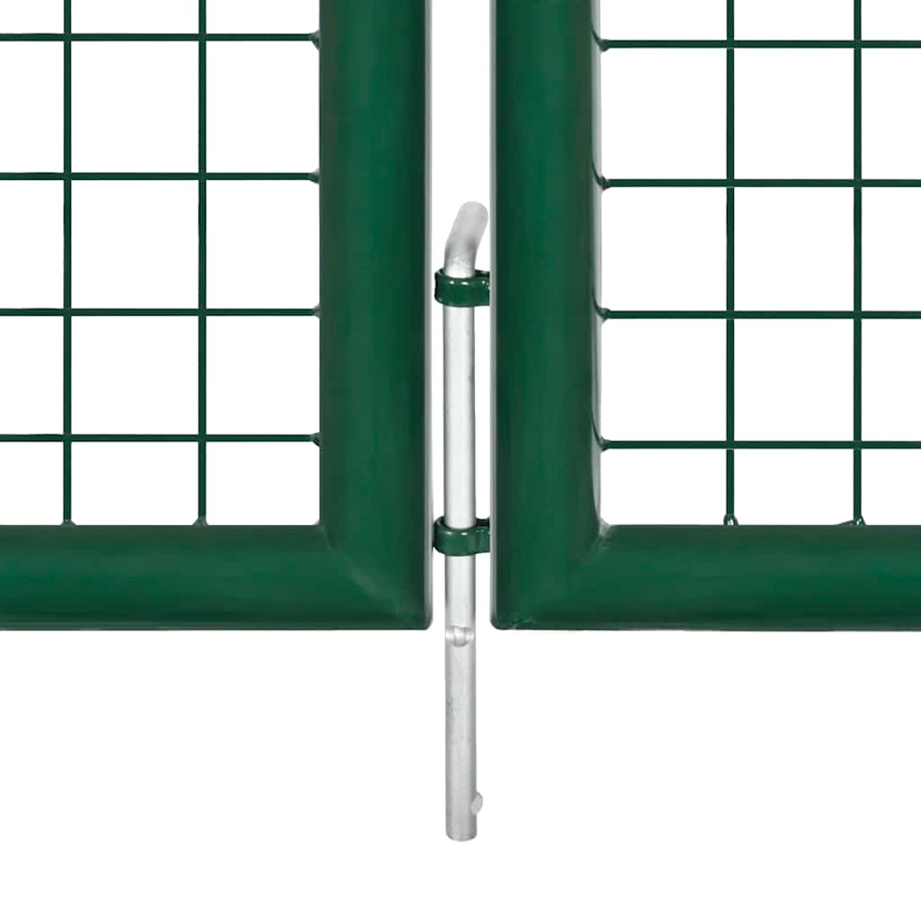 Cancello da Giardino in Rete Verde 350x125 cm Acciaio Zincato