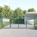 Cancello da Giardino in Rete Verde 350x125 cm Acciaio Zincato