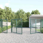 Cancello da Giardino in Rete Verde 400x125 cm Acciaio Zincato