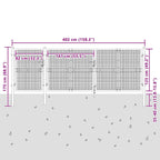 Cancello da Giardino in Rete Verde 400x125 cm Acciaio Zincato