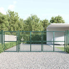 Cancello da Giardino in Rete Verde 400x125 cm Acciaio Zincato