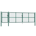 Cancello da Giardino in Rete Verde 500x125 cm Acciaio Zincato