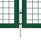 Cancello da Giardino in Rete Verde 500x125 cm Acciaio Zincato
