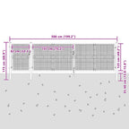 Cancello da Giardino in Rete Verde 500x125 cm Acciaio Zincato
