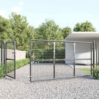 Cancello da Giardino in Rete Antracite 350x125 cm Acciaio Zincato