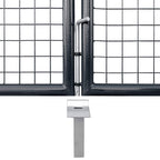 Cancello da Giardino in Rete Antracite 350x125 cm Acciaio Zincato