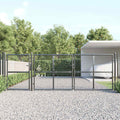 Cancello da Giardino in Rete Antracite 400x125 cm Acciaio Zincato