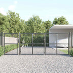 Cancello da Giardino in Rete Antracite 400x125 cm Acciaio Zincato