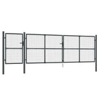 Cancello da Giardino in Rete Antracite 500x125 cm Acciaio Zincato