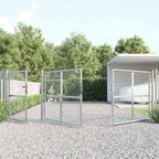 Cancello da Giardino in Rete Argento 400x125 cm Acciaio Zincato