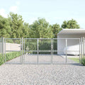 Cancello da Giardino in Rete Argento 400x125 cm Acciaio Zincato