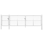 Cancello da Giardino in Rete Argento 500x125 cm Acciaio Zincato