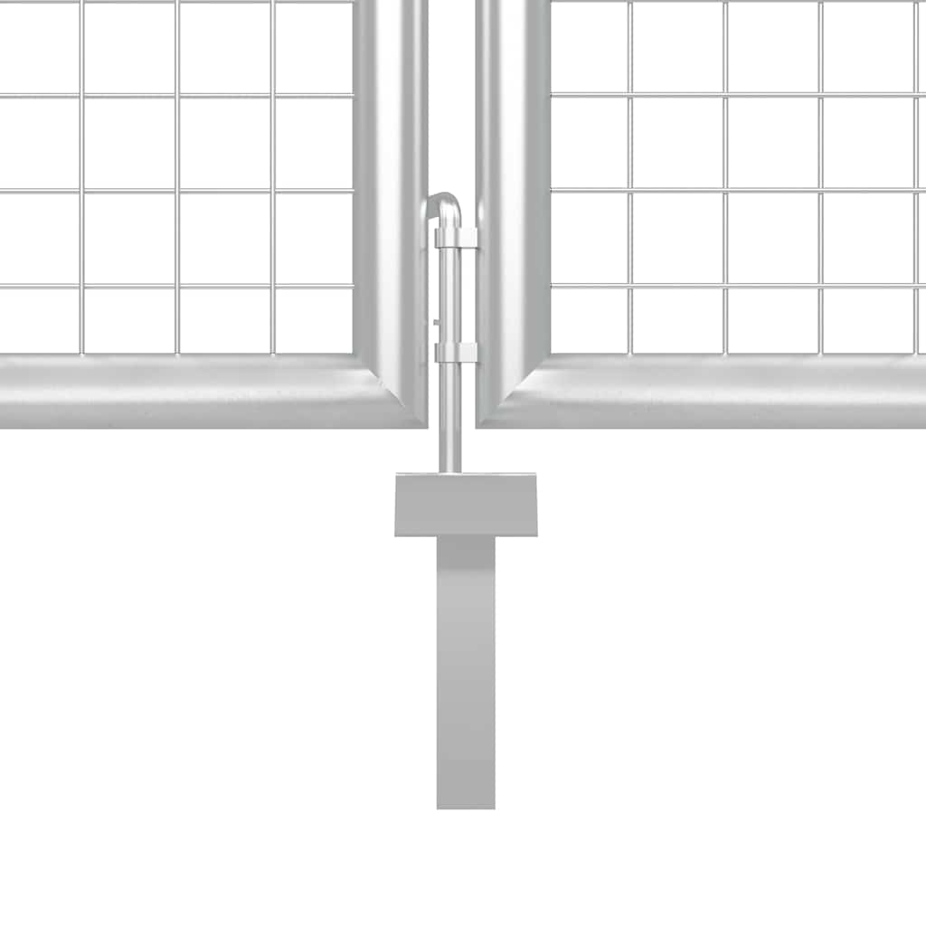 Cancello da Giardino in Rete Argento 500x125 cm Acciaio Zincato