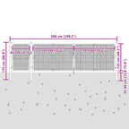 Cancello da Giardino in Rete Argento 500x125 cm Acciaio Zincato