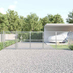 Cancello da Giardino in Rete Argento 500x125 cm Acciaio Zincato