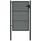 Cancello da Giardino Antracite 100x125 cm in Acciaio