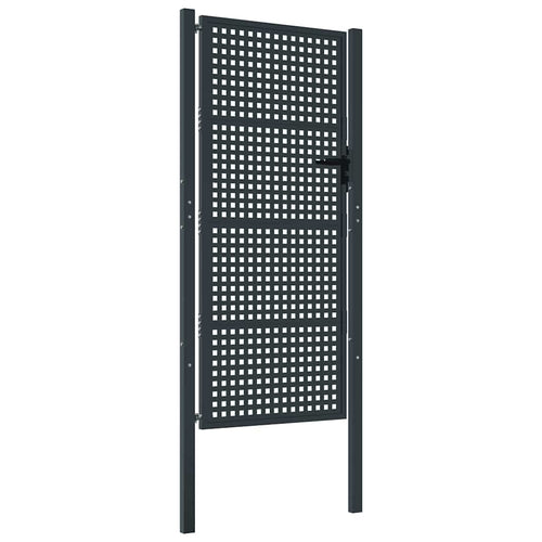 Cancello da Giardino Antracite 100x175 cm in Acciaio