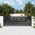 Cancello da Giardino Antracite 300x75 cm in Acciaio
