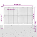 Cancello da Giardino Antracite 300x175 cm in Acciaio