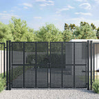 Cancello da Giardino Antracite 300x175 cm in Acciaio