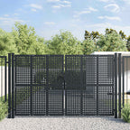 Cancello da Giardino Antracite 300x200 cm in Acciaio