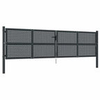 Cancello da Giardino Antracite 400x125 cm in Acciaio