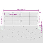 Cancello da Giardino Antracite 400x125 cm in Acciaio