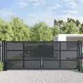 Cancello da Giardino Antracite 400x150 cm in Acciaio