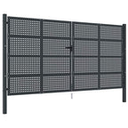 Cancello da Giardino Antracite 400x175 cm in Acciaio