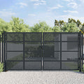 Cancello da Giardino Antracite 400x175 cm in Acciaio