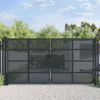 Cancello da Giardino Antracite 400x175 cm in Acciaio
