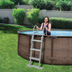 Bestway Scaletta di Sicurezza Flowclear per Piscine 4 Gradini 122 cm