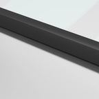 Porta per Interni Nera 76x201,5cm Vetro Temperato e Alluminio