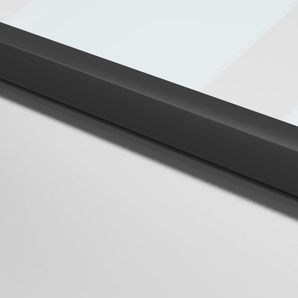 Porta per Interni Nera 76x201,5cm Vetro Temperato e Alluminio